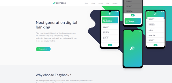 Easy Bank Landing Page
